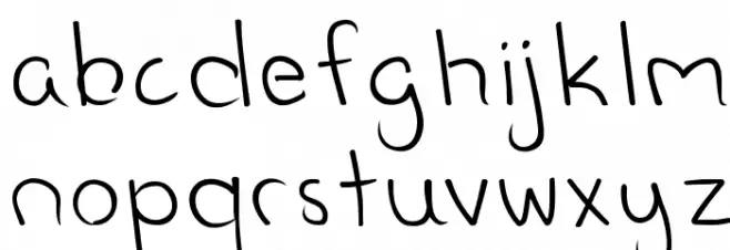 Schmitacular! Schriftart Kleinbuchstaben