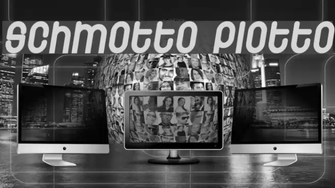 Schmotto Plotto Font examples