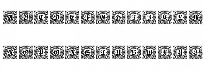 Schmuck-Initialen 1 Schriftart Groß