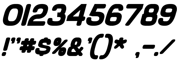 Schnaubelt Bold Italic Font OTHER CHARS
