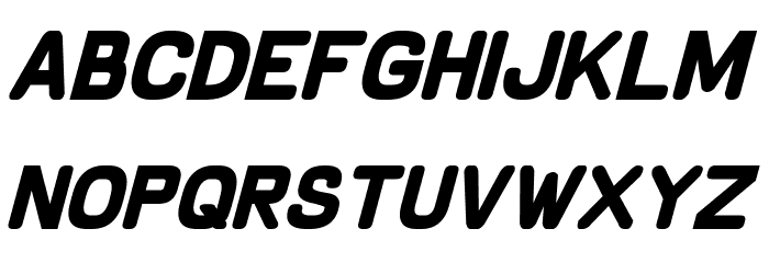 Schnaubelt Bold Italic Font LOWERCASE