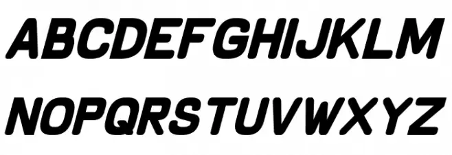 Schnaubelt Bold Italic Font Litere mici