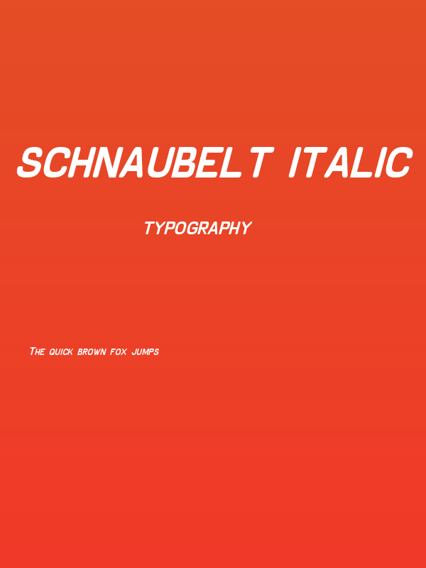 Schnaubelt Italic Poster