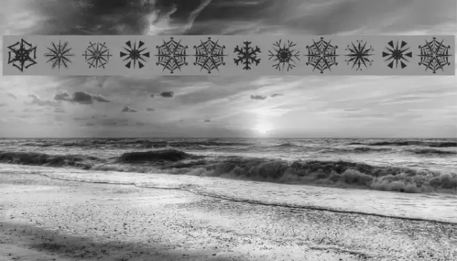 Schneesterne Font examples