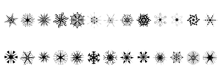 Schneesterne Font LOWERCASE