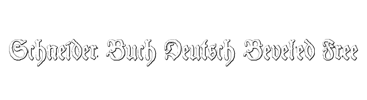 Schneider Buch Deutsch Beveled Free  Free Fonts Download