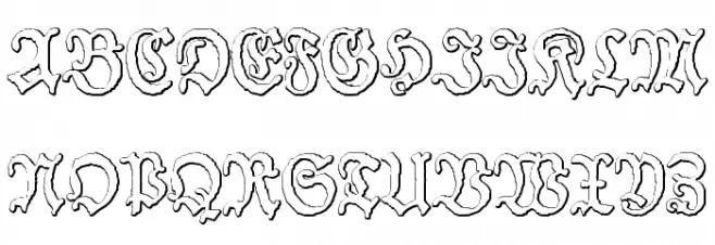 Schneider Buch Deutsch Beveled Free 字体 大写