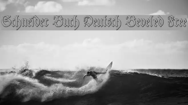 Schneider Buch Deutsch Beveled Free Font examples
