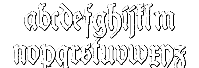 Schneider Buch Deutsch Beveled Free Font LOWERCASE