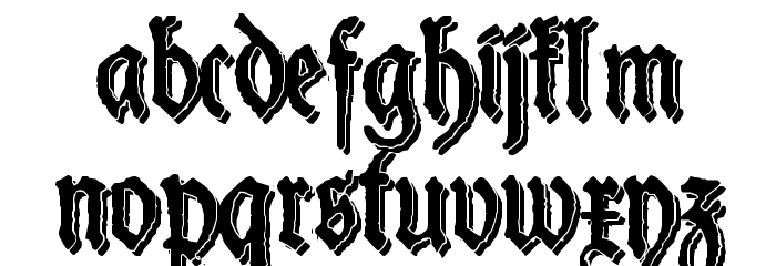 Schneider Buch Deutsch Shadow Two Font LOWERCASE