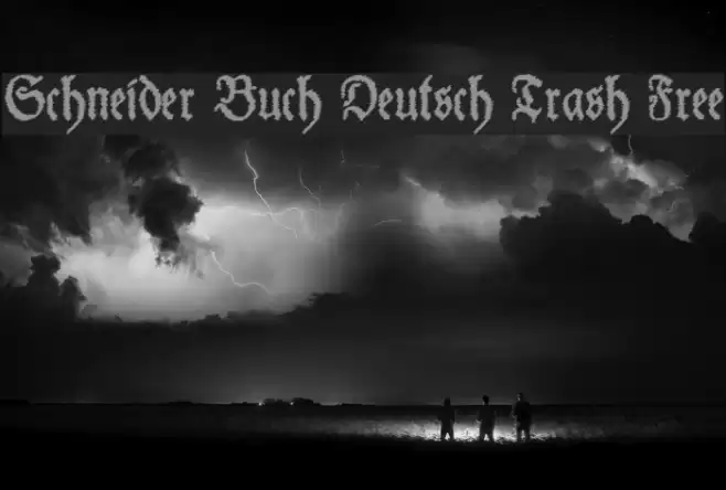Schneider Buch Deutsch Trash Free Font examples