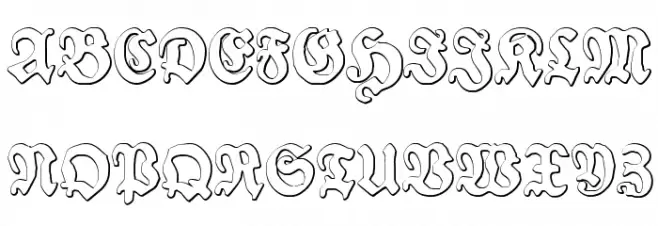 Schneidler Halb Fette Beveled Caratteri MAIUSCOLE