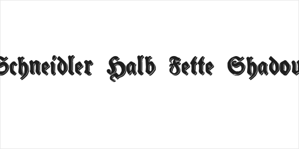 Schneidler Halb Fette Shadow Logo