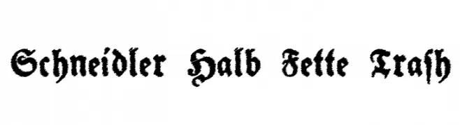 Schneidler Halb Fette Trash  Frei Schriftart Herunterladen
