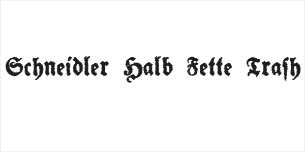 Schneidler Halb Fette Trash Logo