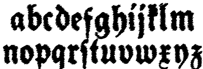 Schneidler Halb Fette Trash Font LOWERCASE
