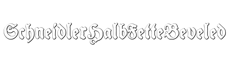 SchneidlerHalbFetteBeveled Font