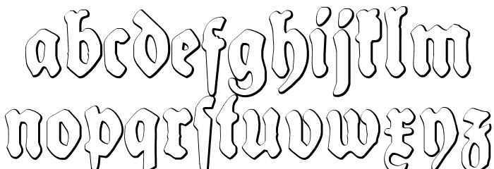 SchneidlerHalbFetteBeveled Font LOWERCASE