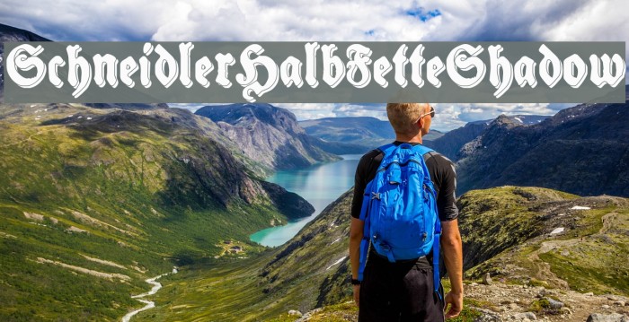 SchneidlerHalbFetteShadow Font examples