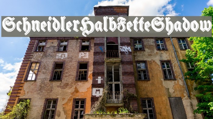 SchneidlerHalbFetteShadow Font examples