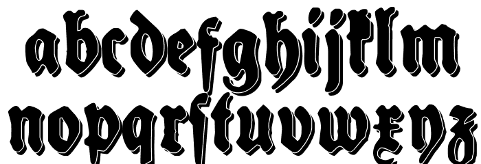 SchneidlerHalbFetteShadow Font LOWERCASE