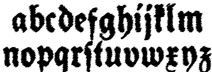 SchneidlerHalbFetteTrash Font LOWERCASE