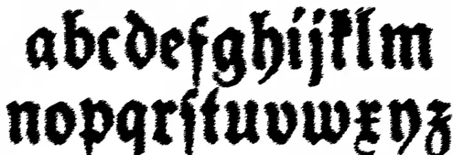 SchneidlerHalbFetteTrash Font LOWERCASE