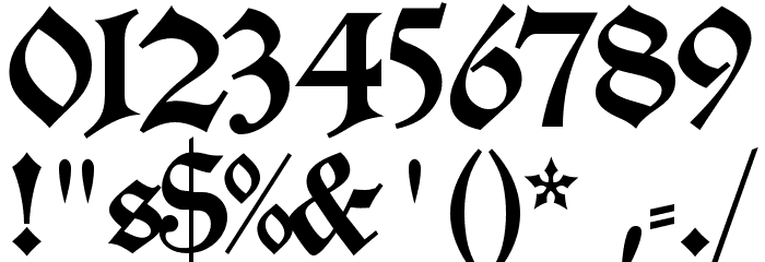 SchneidlerSchwabacher Font OTHER CHARS