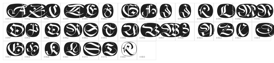 SchneidlerSolitairesRound Character Map