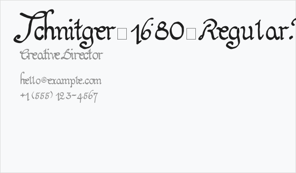 Schnitger_1680_Regular.TTF Business Card