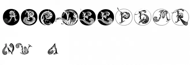 SchnoerkelCaps Font Alte caractere