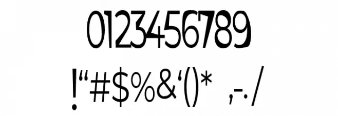 SchoenmakerRegular Font OTHER CHARS