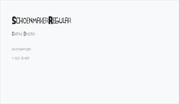 SchoenmakerRegular Business Card