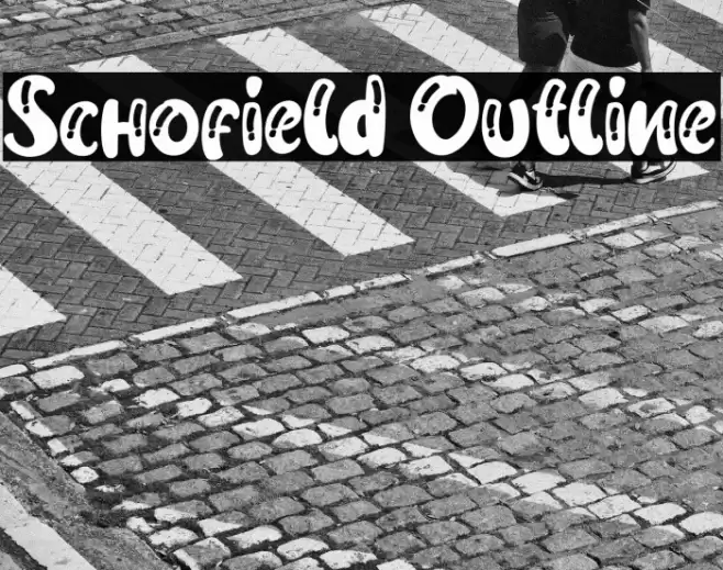 Schofield Outline Font examples