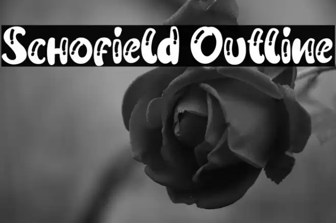 Schofield Outline Font examples