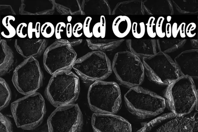 Schofield Outline Font examples