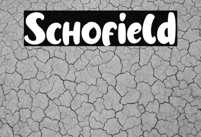 Schofield Font examples