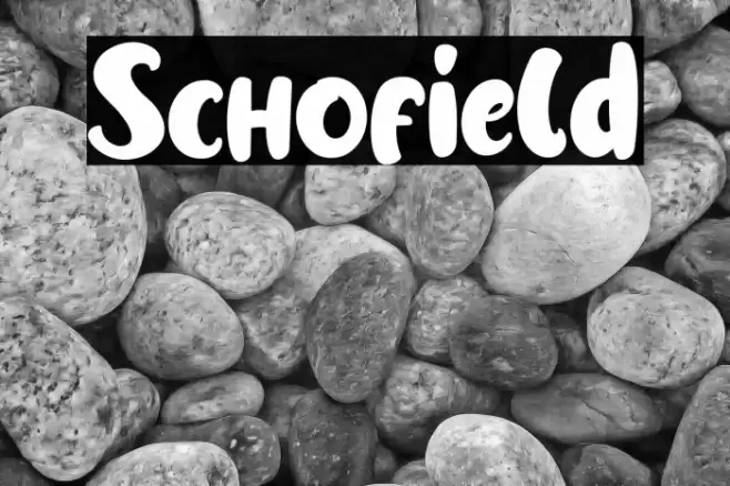 Schofield Font examples