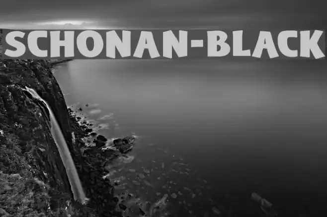 Schonan-Black Font examples