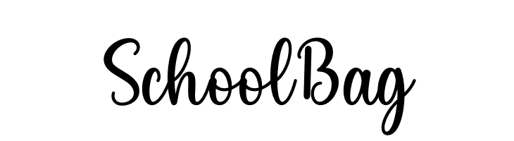 School Bag  Frei Schriftart Herunterladen