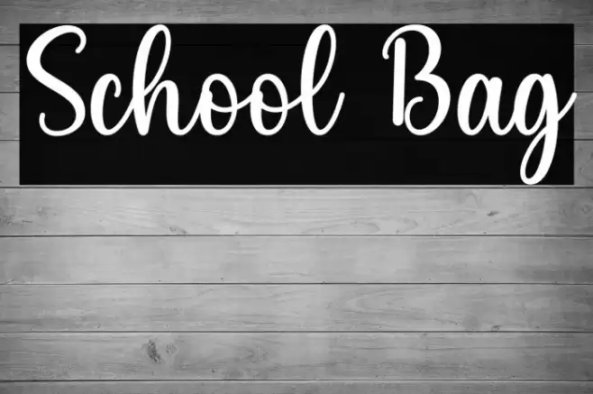 School Bag Fonte examples