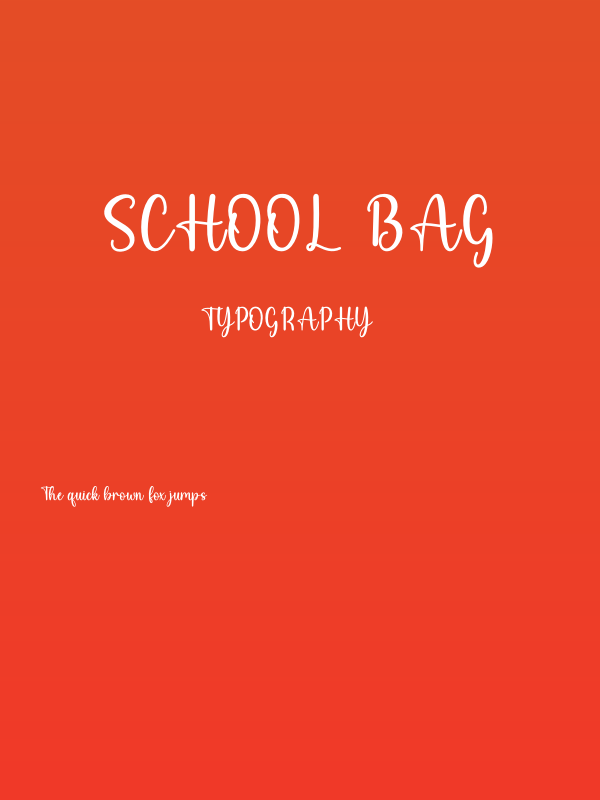 School Bag Poster