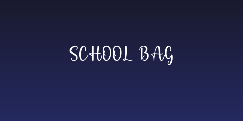 School Bag Social Header
