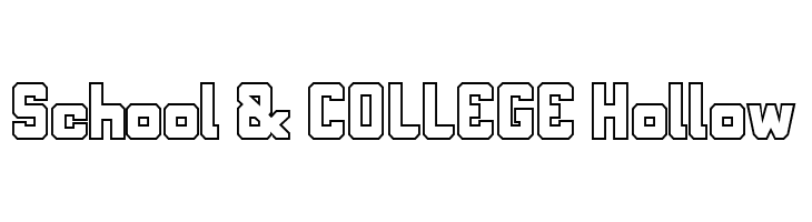 School & COLLEGE Hollow  नि: शुल्क फ़ॉन्ट्स डाउनलोड