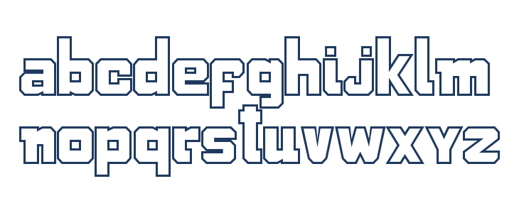 School & COLLEGE Hollow Lowercase