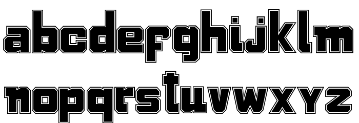 School & COLLEGE Outline Font LOWERCASE