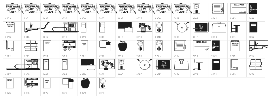 School Daze JL Character Map