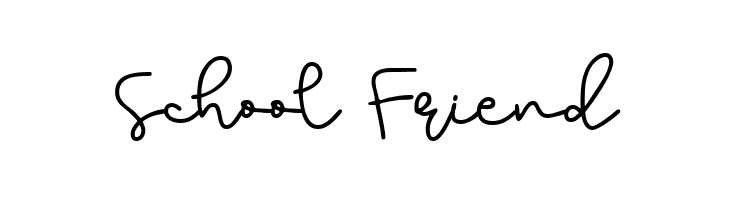 School Friend  Free Fonts Download