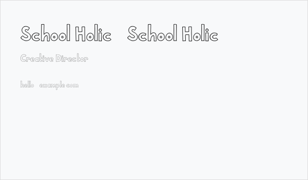 School Holic 1 School Holic 1 Business Card