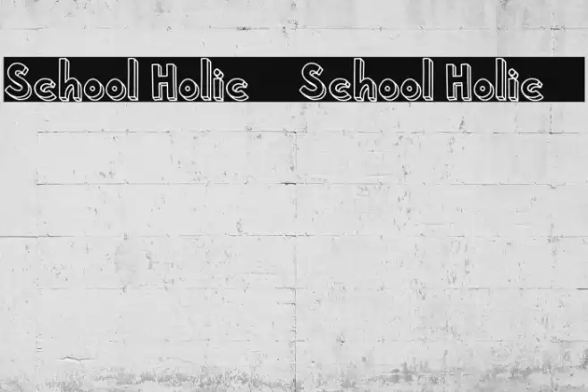 School Holic 4 School Holic 4 Font examples